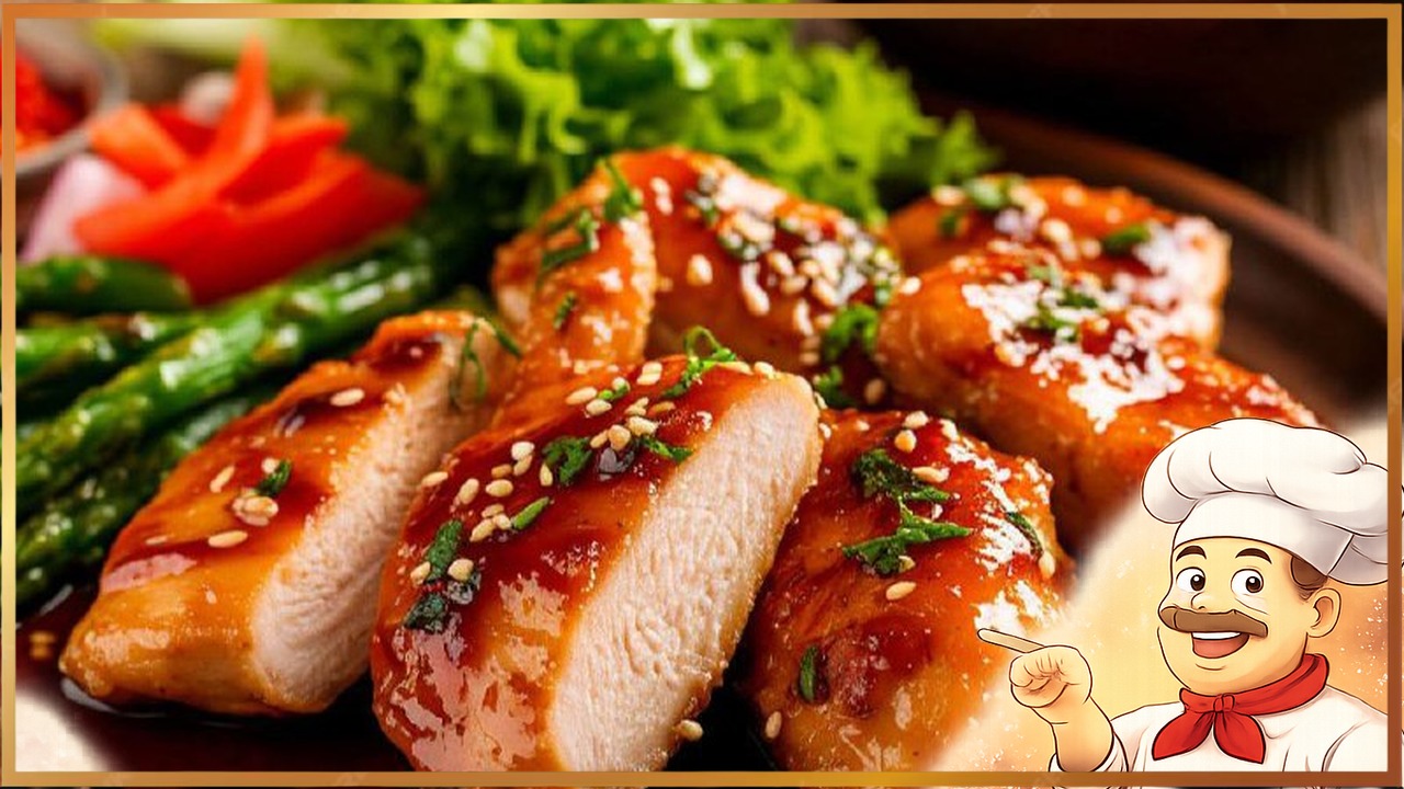 Куриное филе с соусом терияки на сковороде