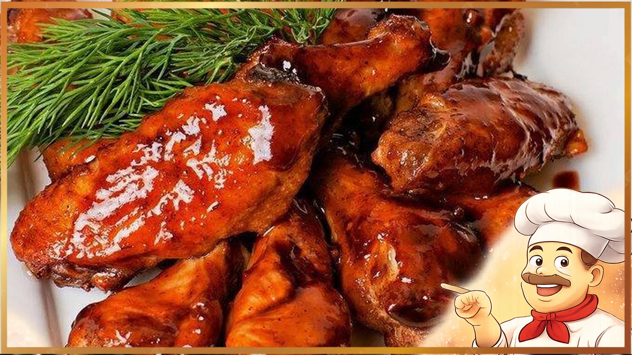 Крылышки в кисло-сладком соусе на сковороде