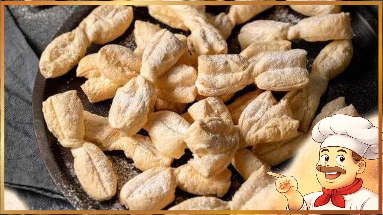 Слоеные бантики