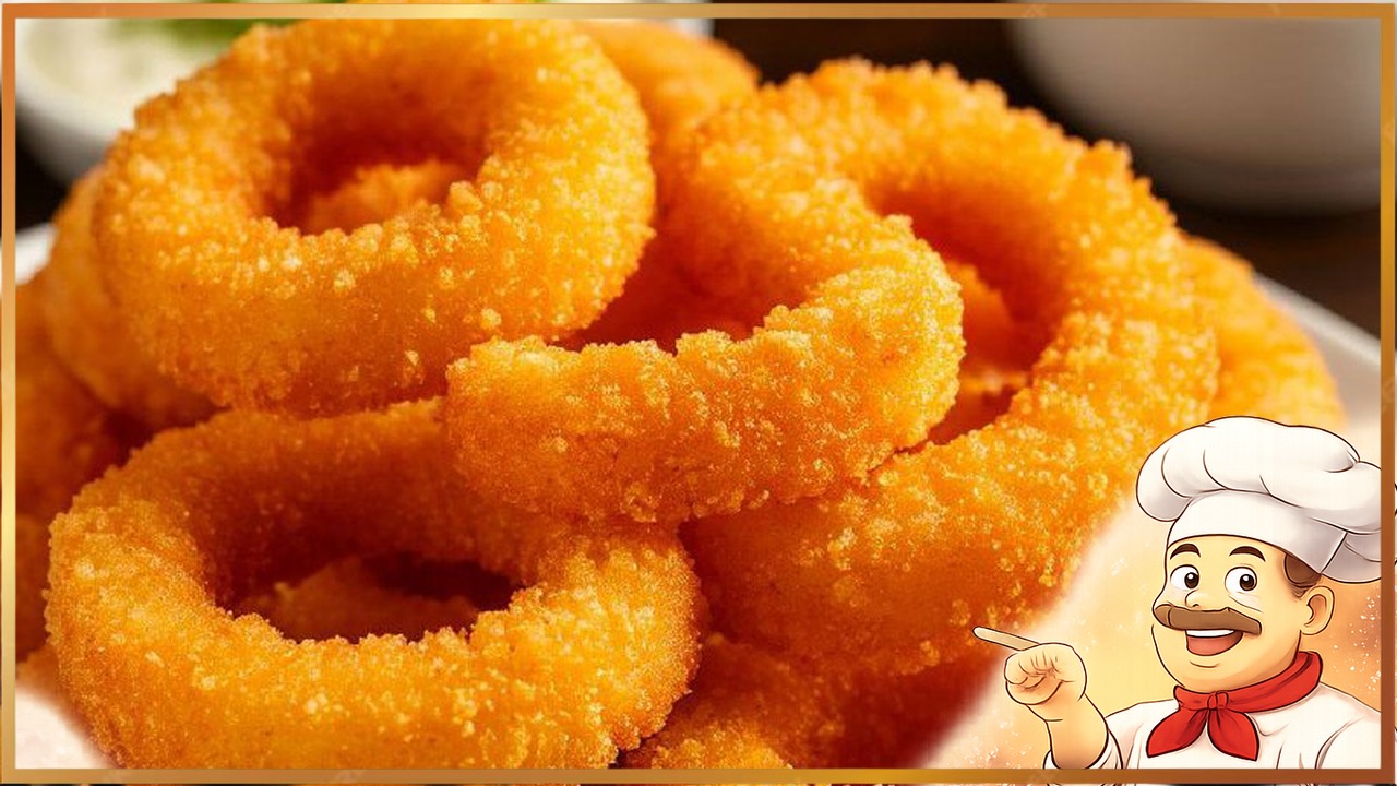 Кольца кальмаров, запечённые в панировке