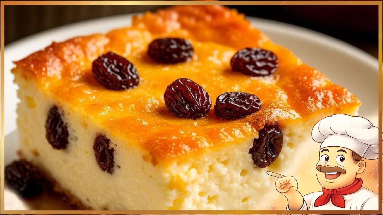 ​Творожная запеканка с изюмом