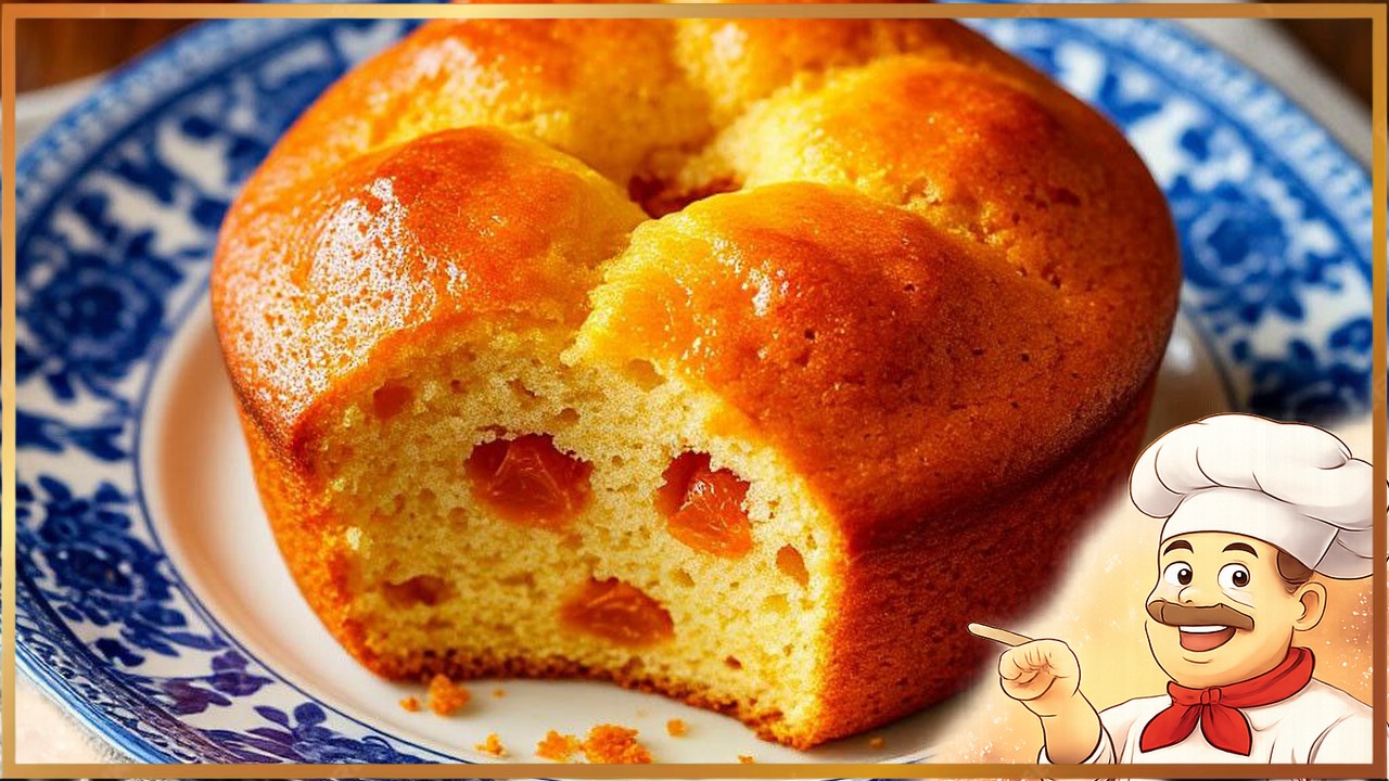 Апельсиновый кекс с курагой
