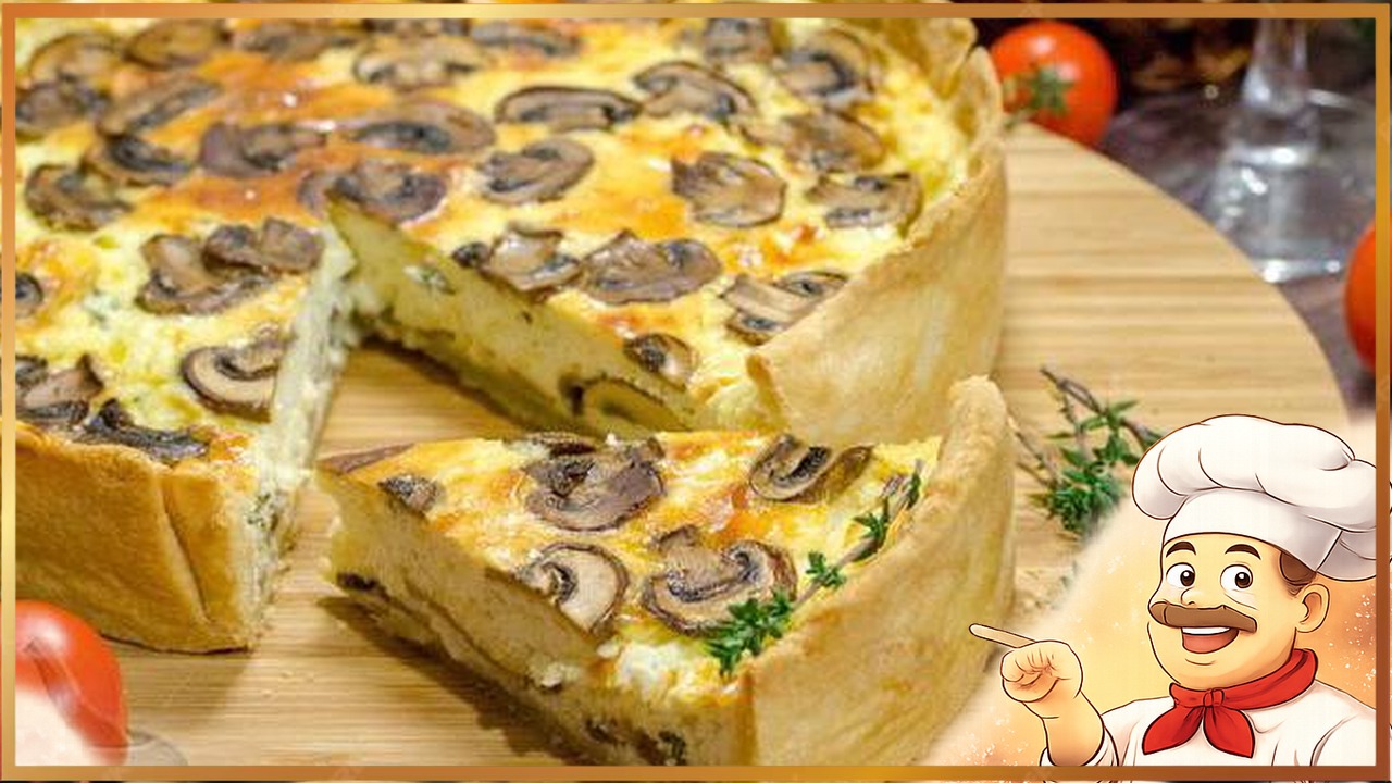 Картофельный киш с грибами