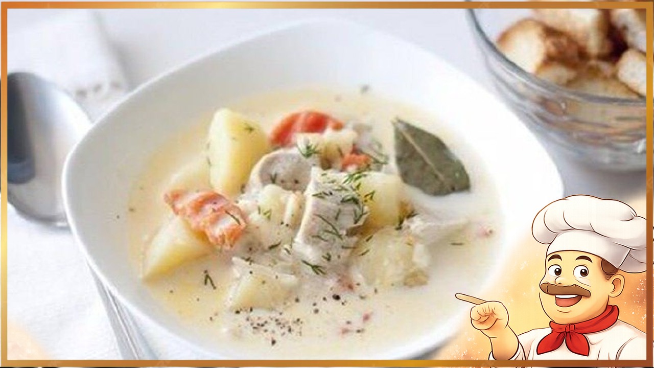 ​​Сырный суп с курицей