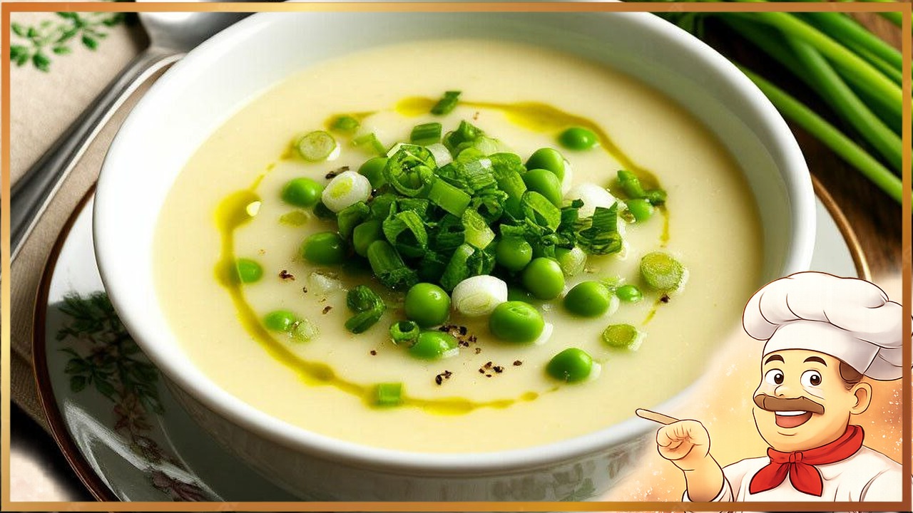 Суп-пюре с картофелем и горошком