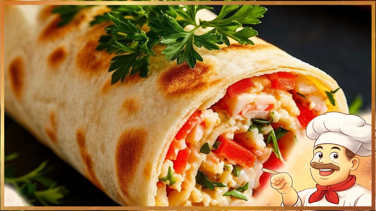 Рулет из лаваша с крабовыми палочками