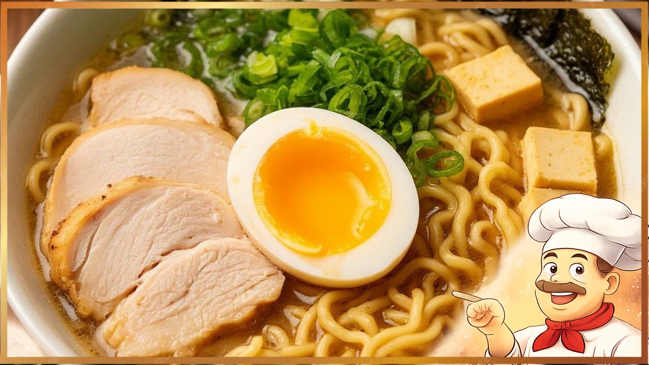 Рамен с яйцом и тофу