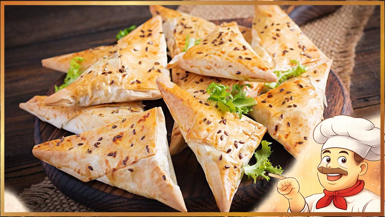 Ленивая самса с мясом и сыром