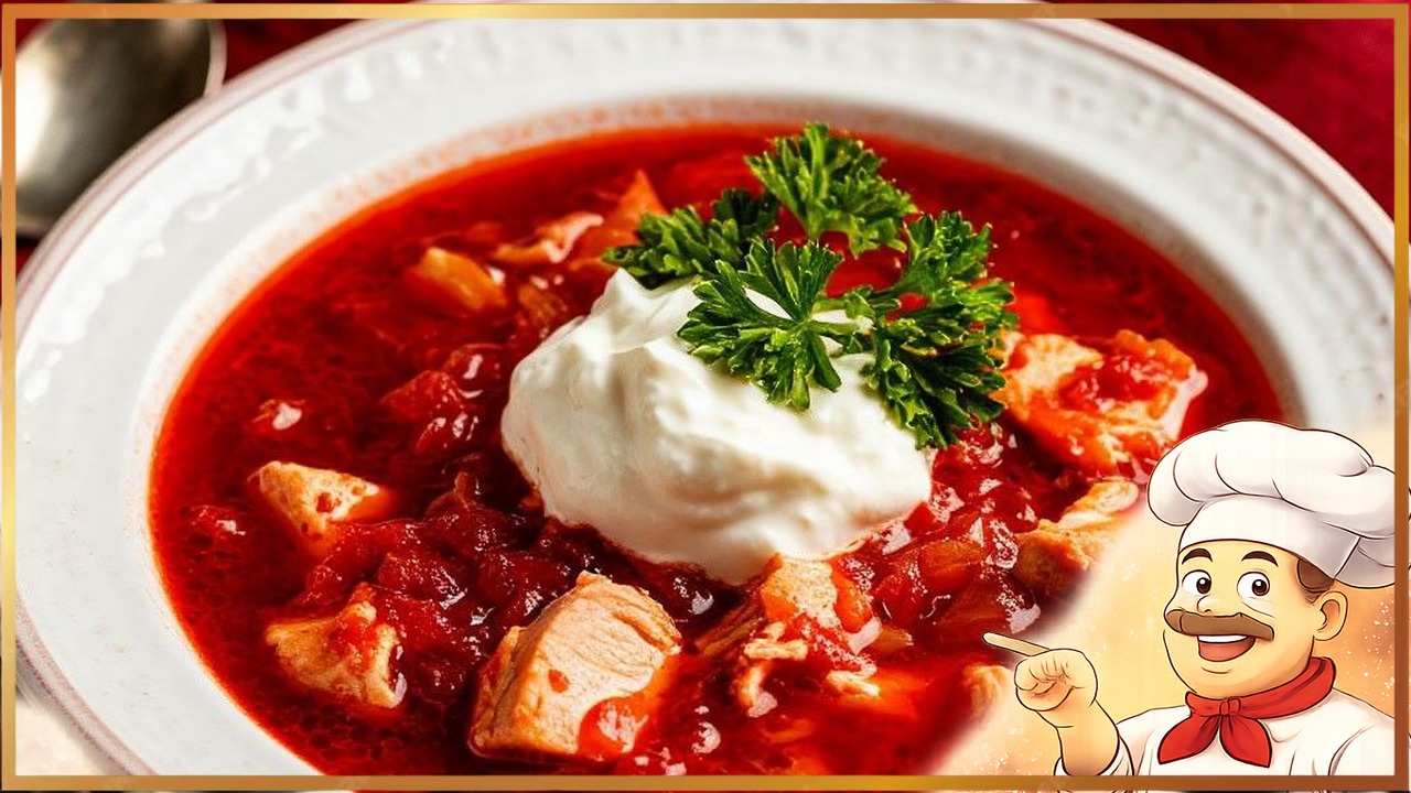 Борщ с курицей