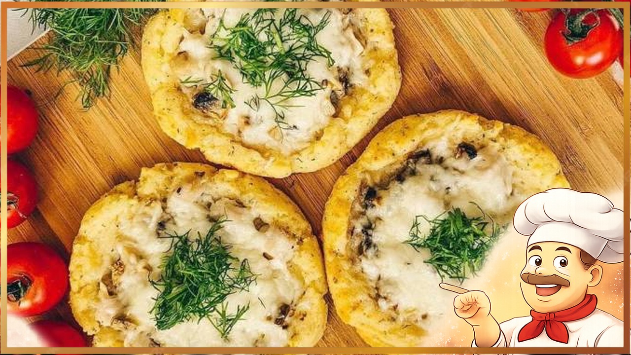Ватрушки с грибами и сыром