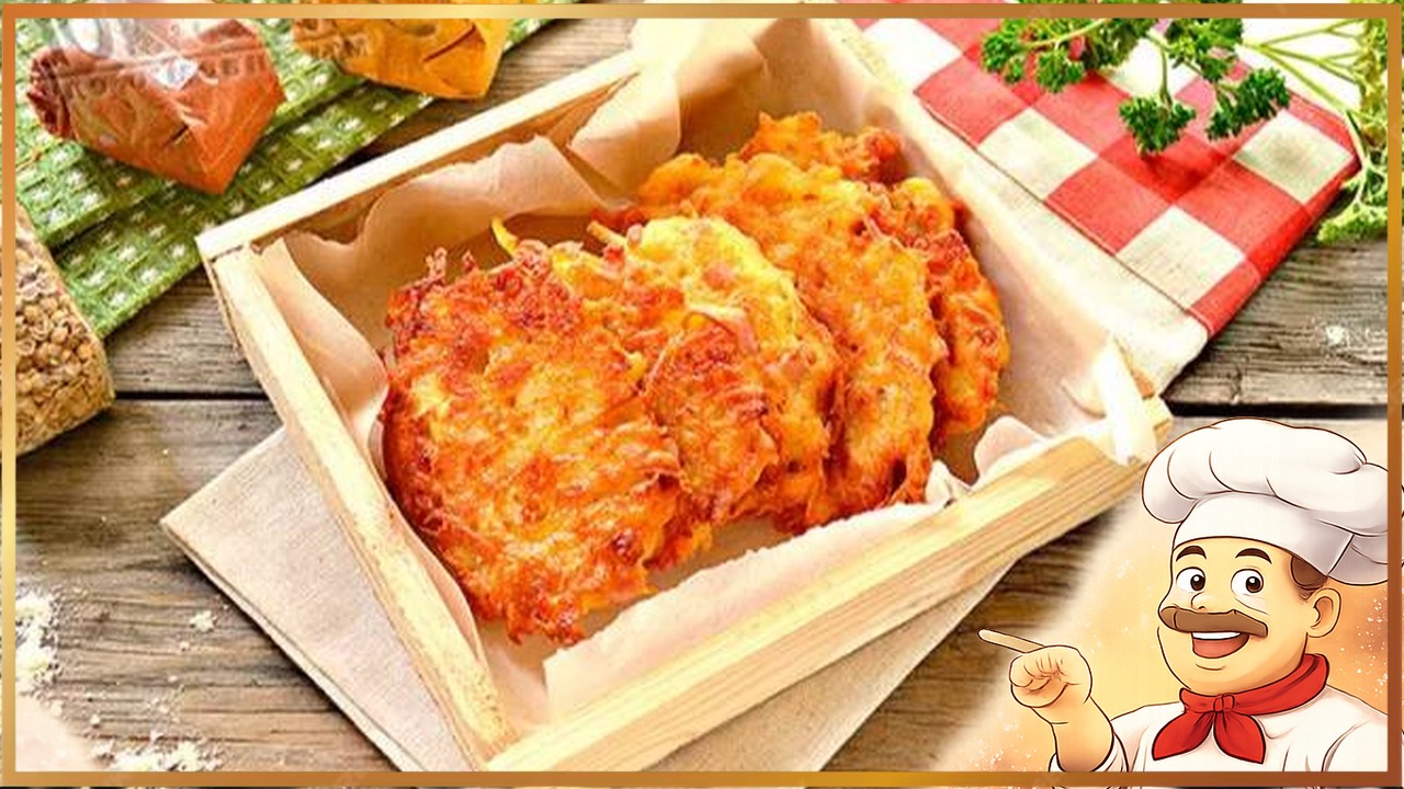 Картофельные драники с ветчиной и сыром