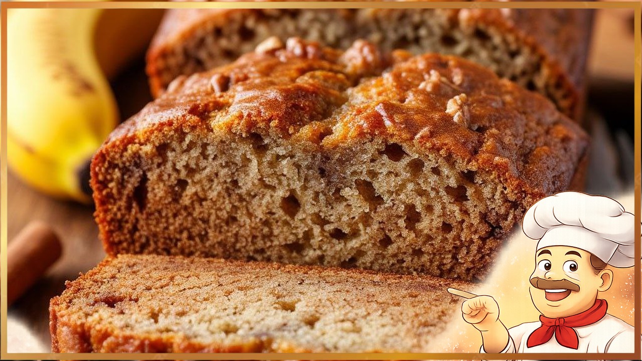 Сладкий банановый хлеб с корицей