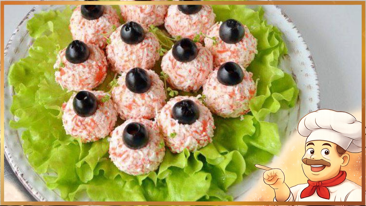 Закуска «Елочные шарики»