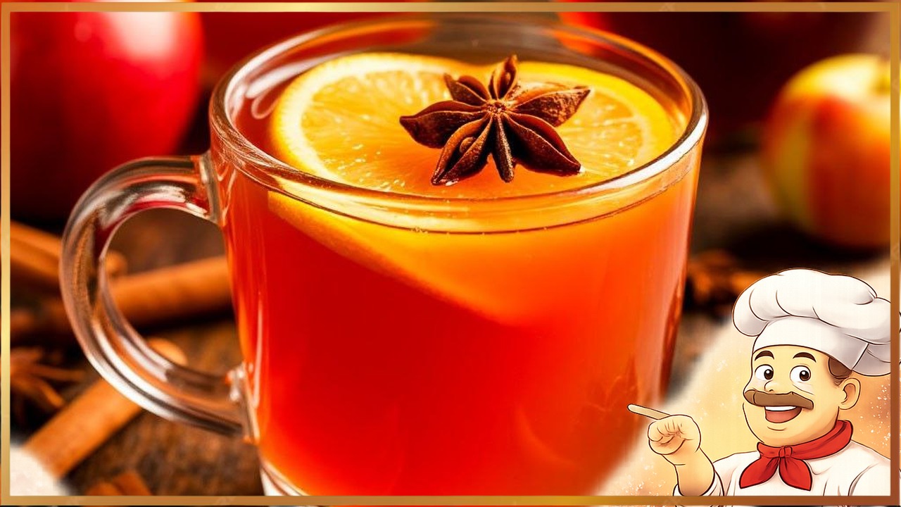 Пунш с яблочным соком, вином и ромом