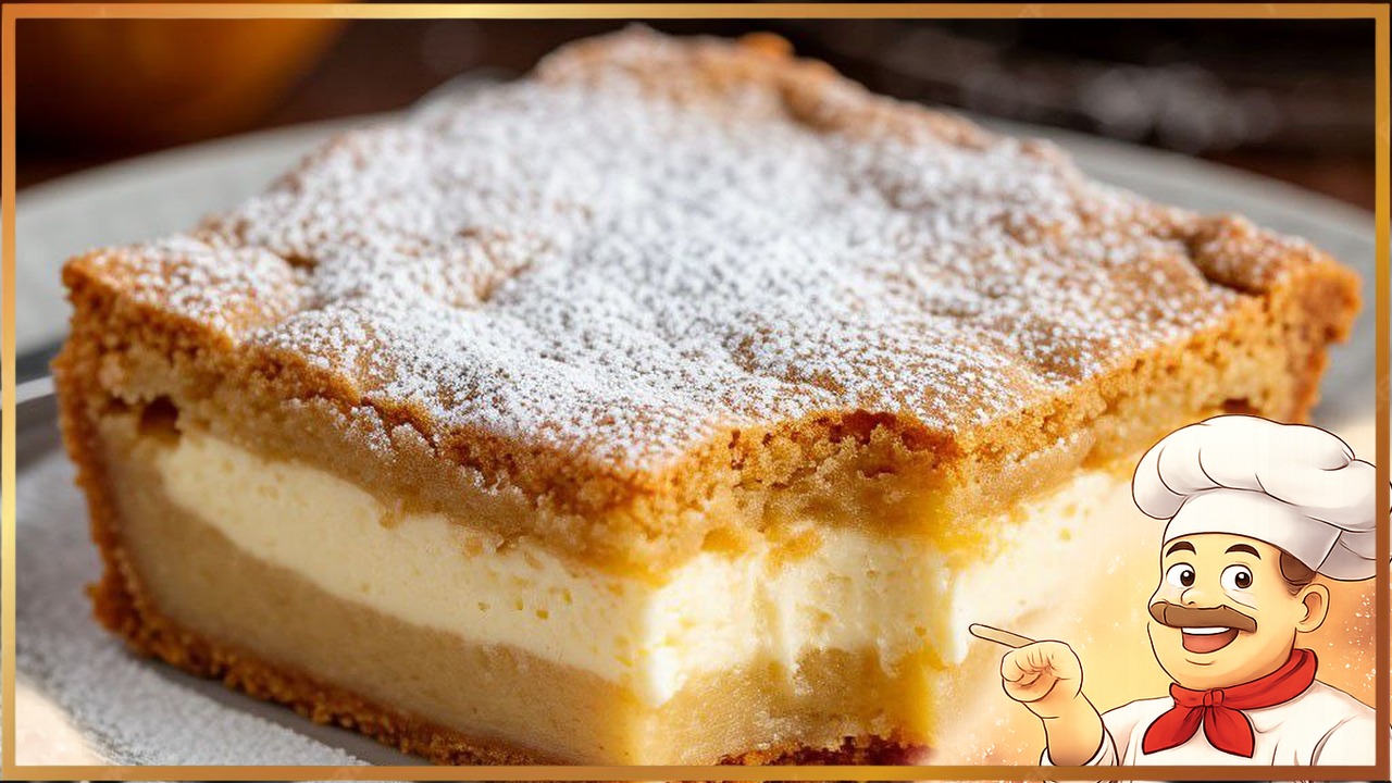 Сливочный трехслойный пирог