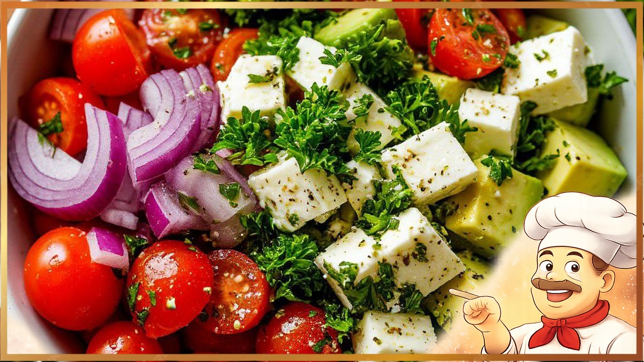 Салат с авокадо и фетой