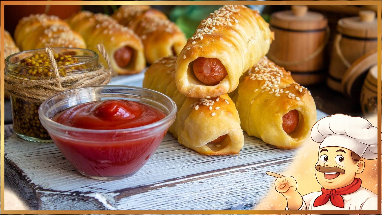 Сосиски с сыром в тесте