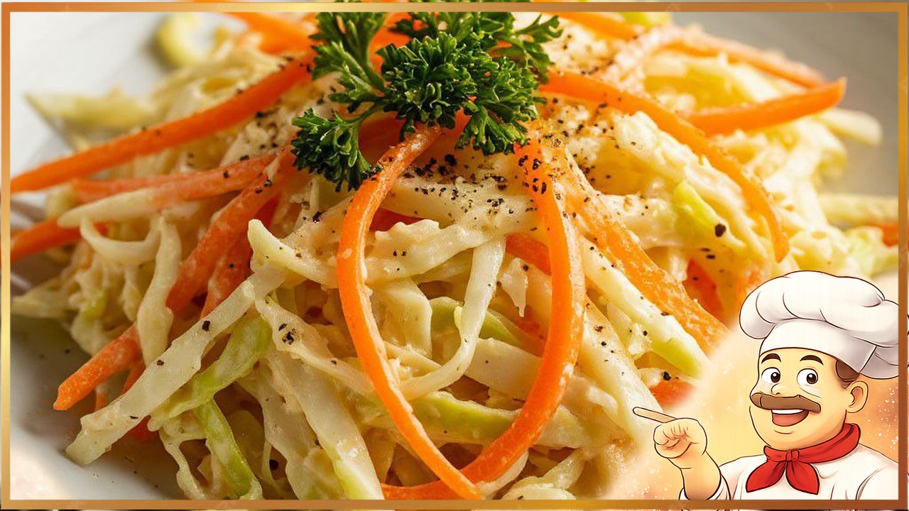 Салат с яичными блинчиками и капустой