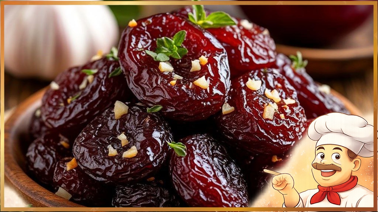 Вяленые сливы с чесноком
