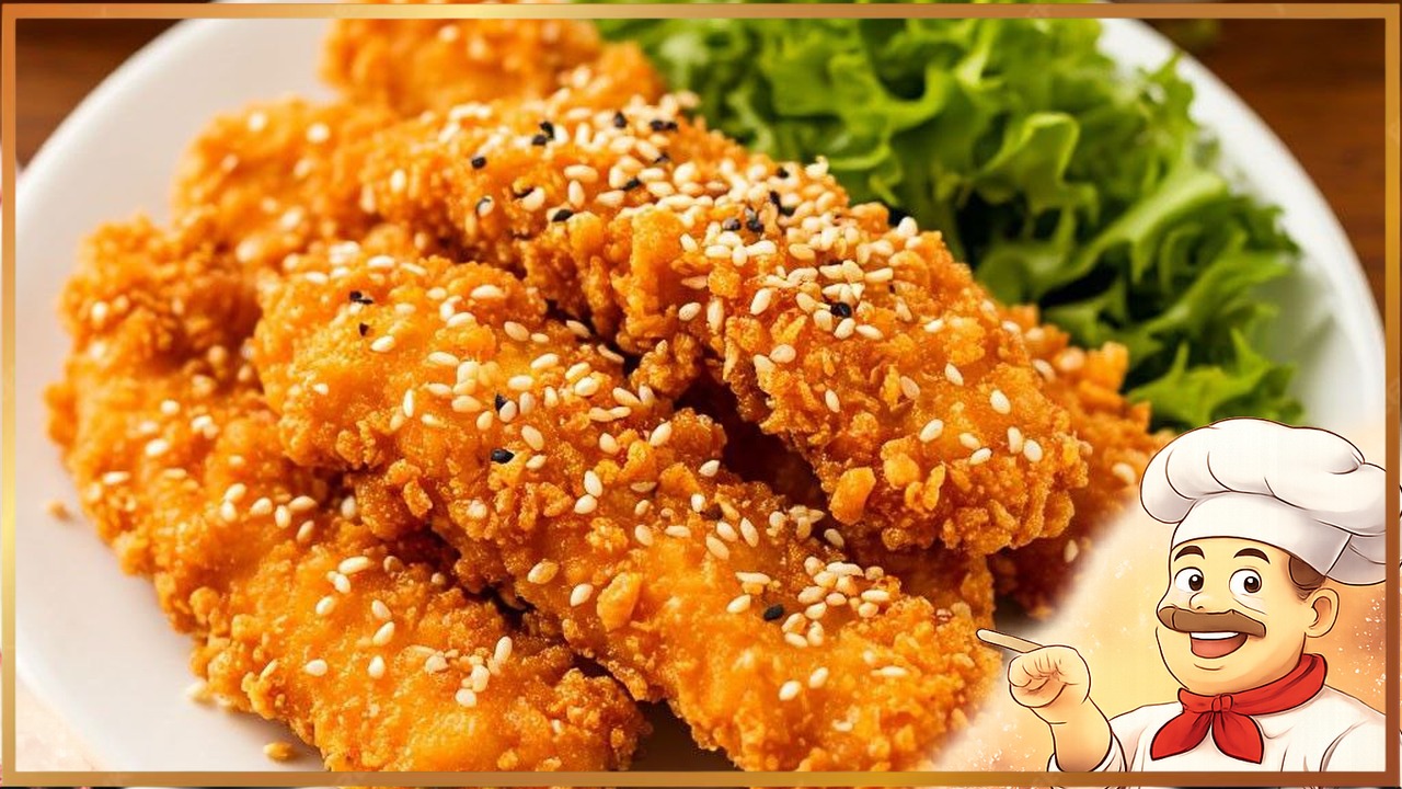 Куриные стрипсы в кунжуте