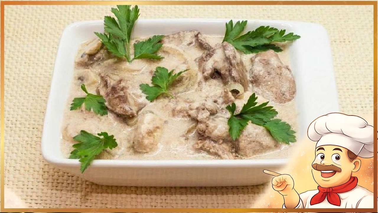 Печень в сырном соусе