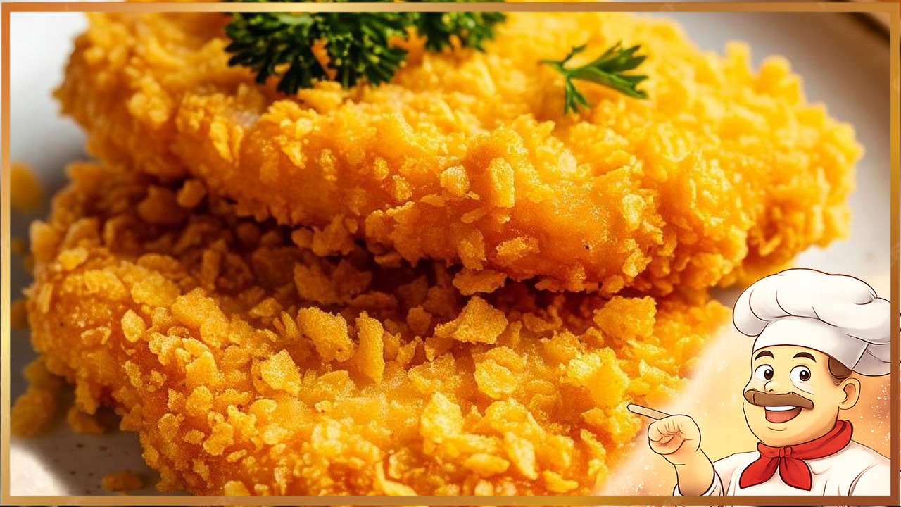 Куриное филе в кукурузных хлопьях