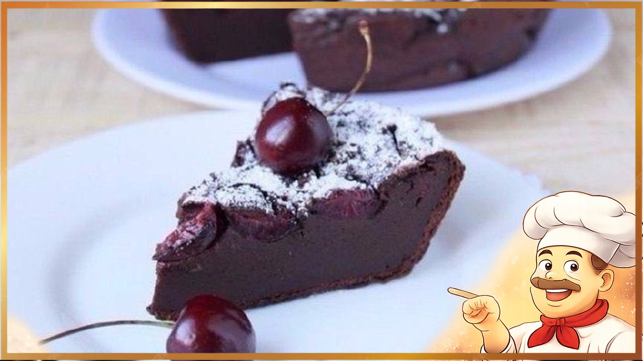 Шоколадный клафути с вишней