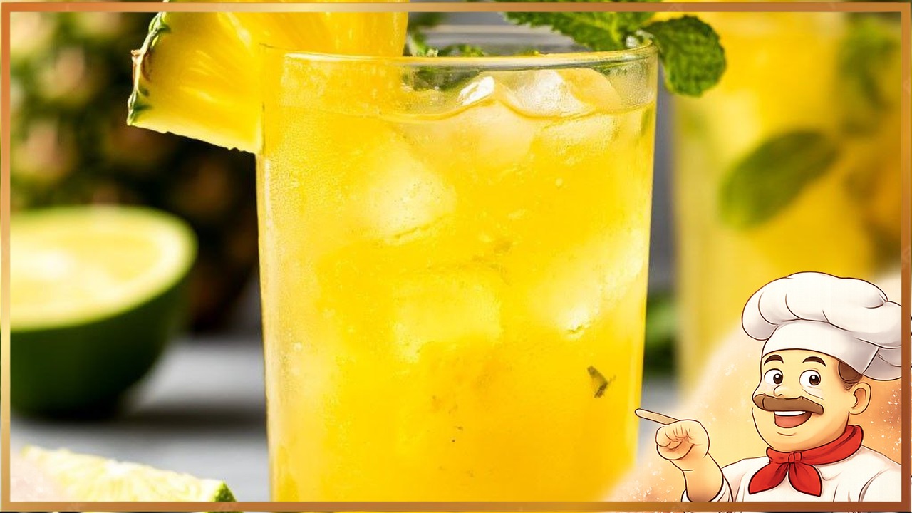 Безалкогольный ананасовый мохито