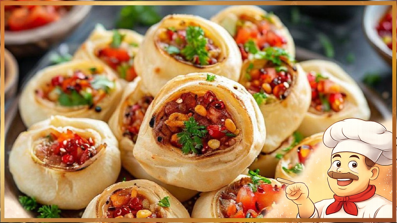 Трубочки из лаваша с курицей