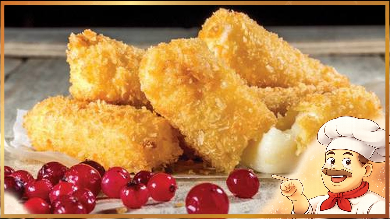 Сырные палочки с клюквенным соусом