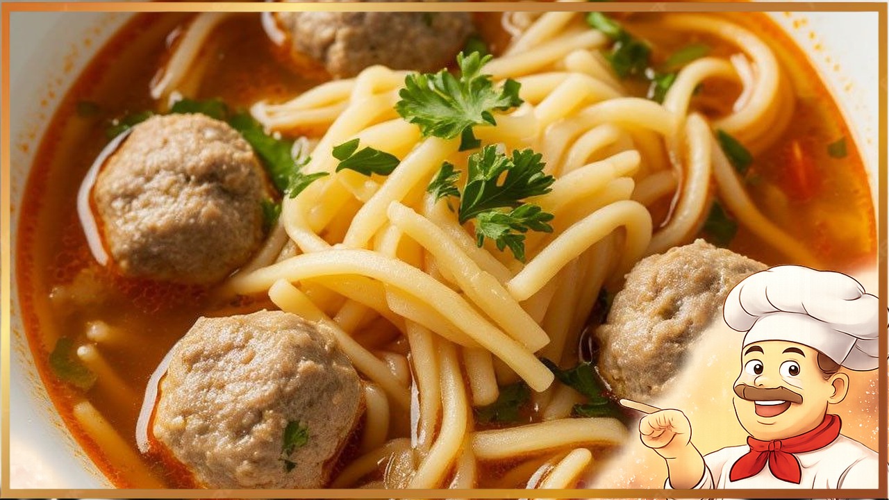 Суп с фрикадельками и вермишелью