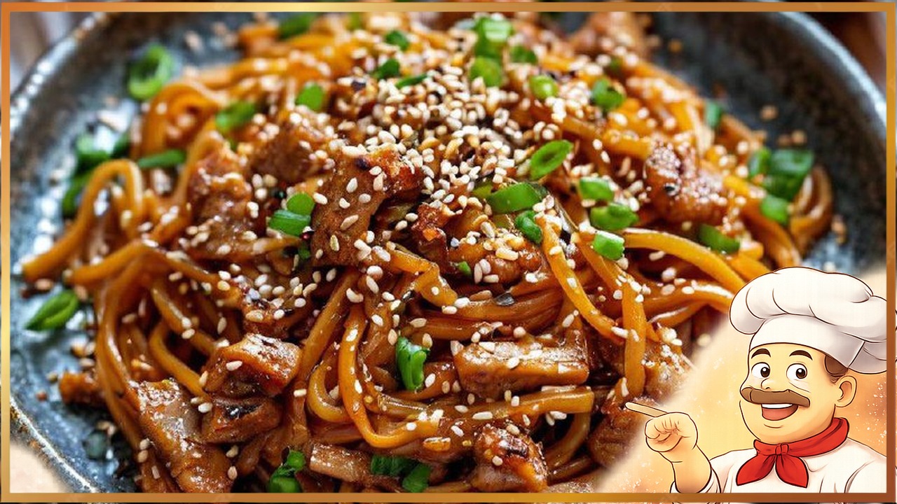 Гречневая лапша со свининой