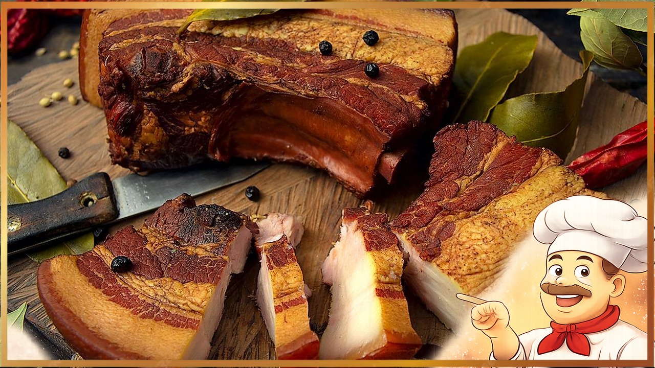 Сало в луковой шелухе