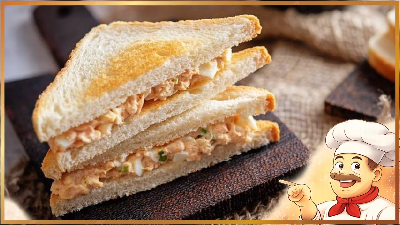 Сэндвичи с яйцами и консервированной горбушей