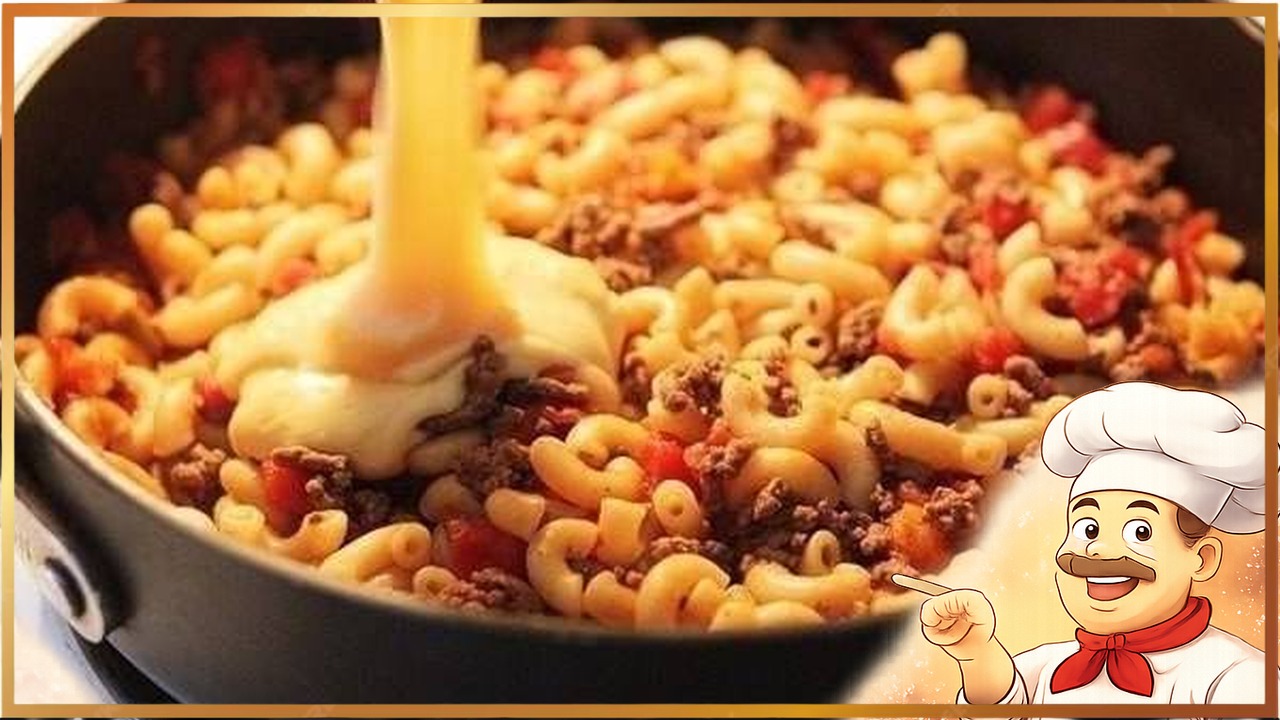 Макароны чизбургер