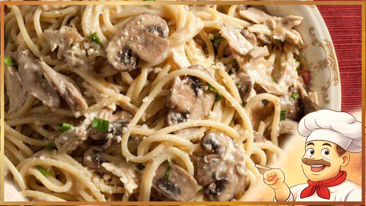 Сливочно-грибная паста