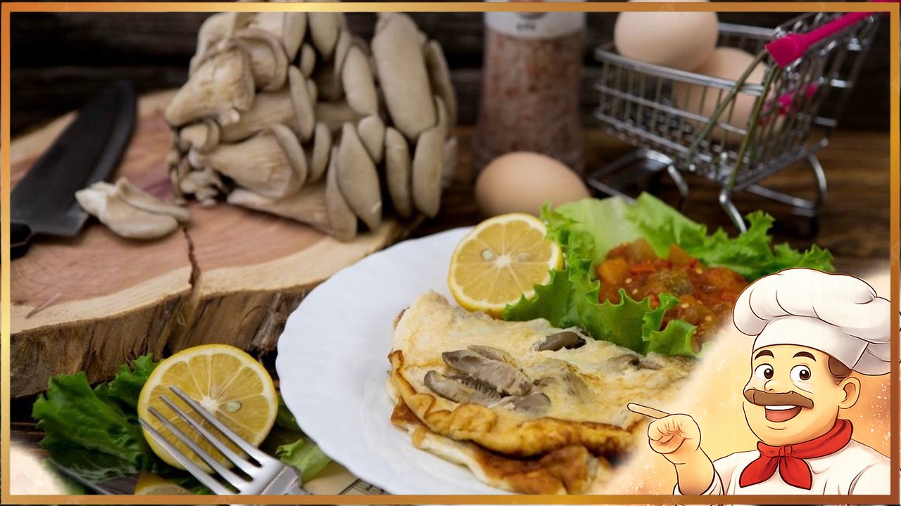 Нежный омлет с грибами