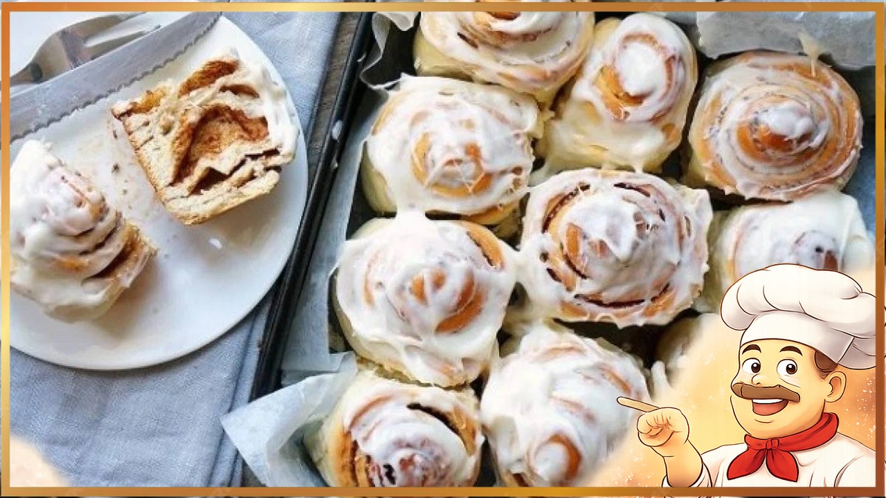 Синнабоны с маком и сливочным кремом