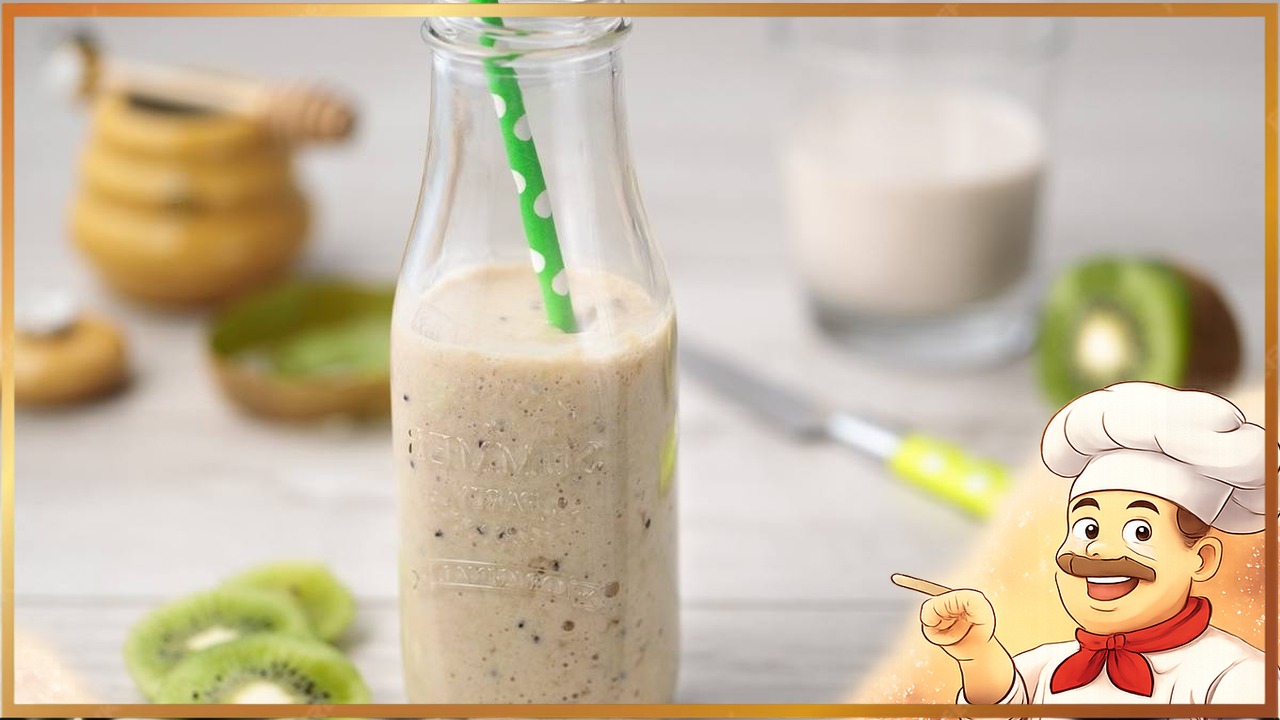 Смузи с бананом и киви на кефире