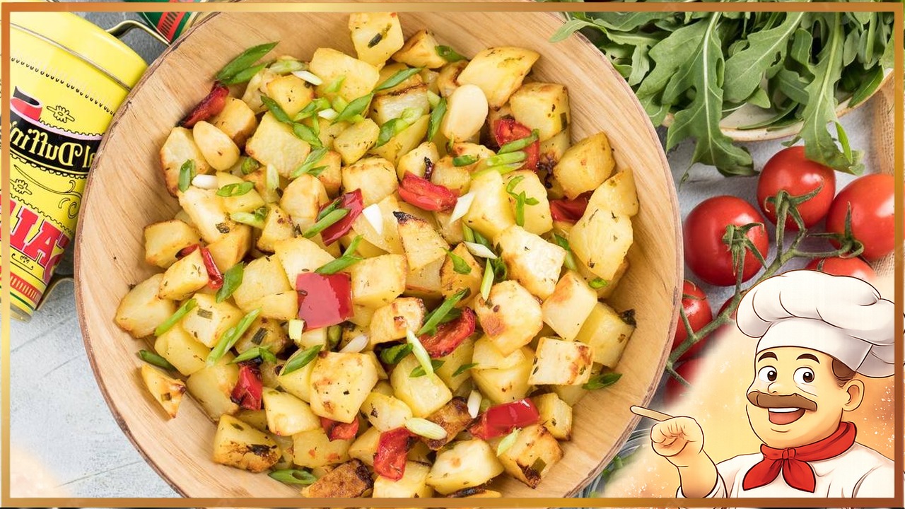 Печеный картофель со сладким перцем