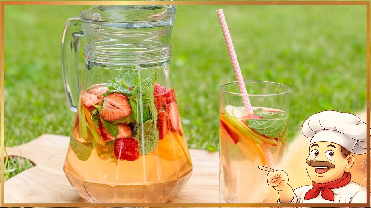 Детокс вода: клубника и мята