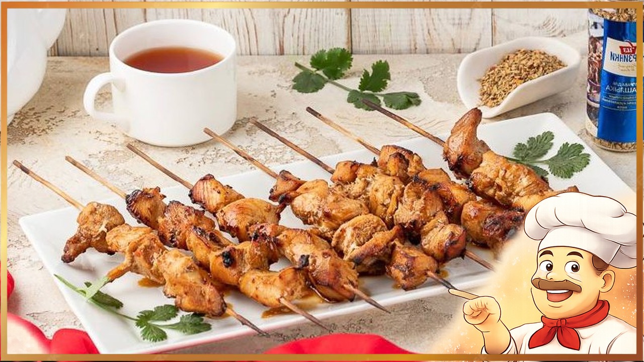 Куриные шашлычки в духовке