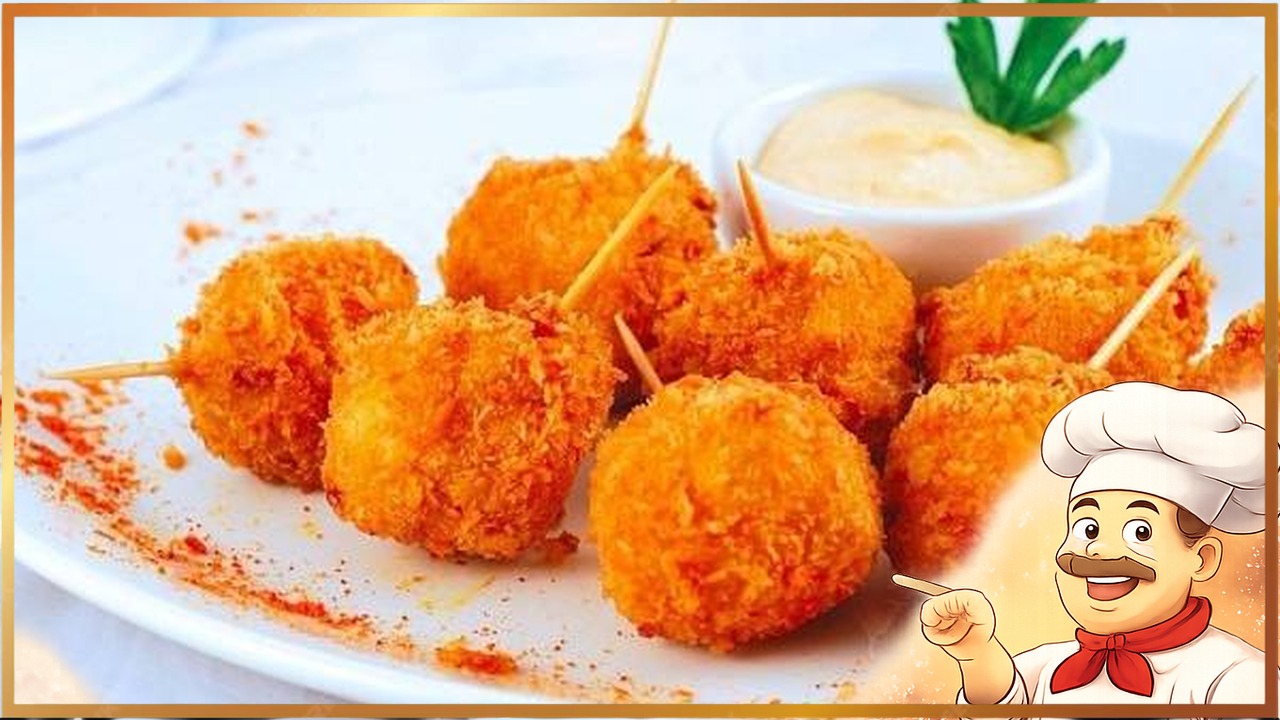 Сырные шарики с чесноком