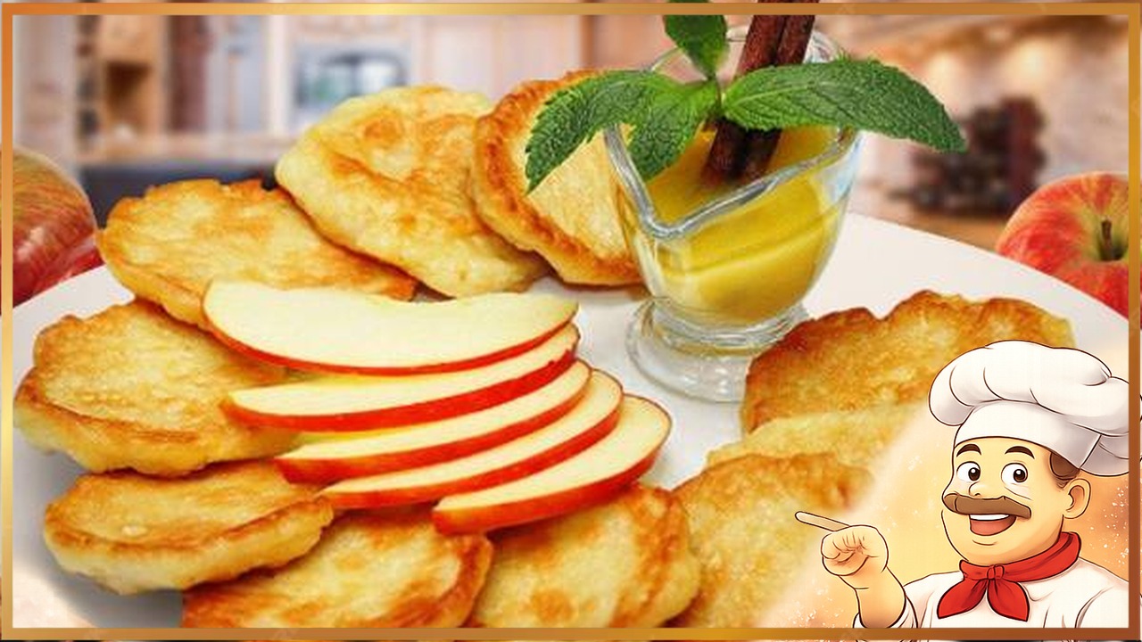 Яблочные оладьи