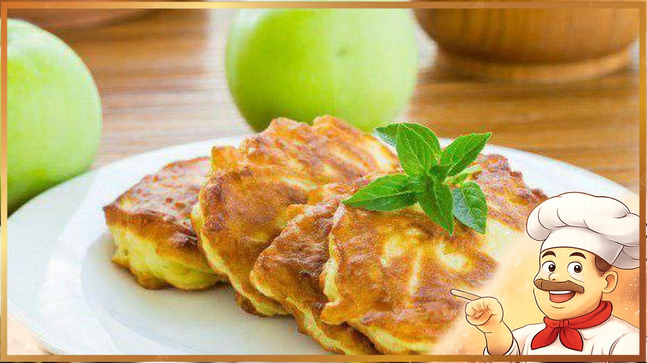 Оладьи с яблоком