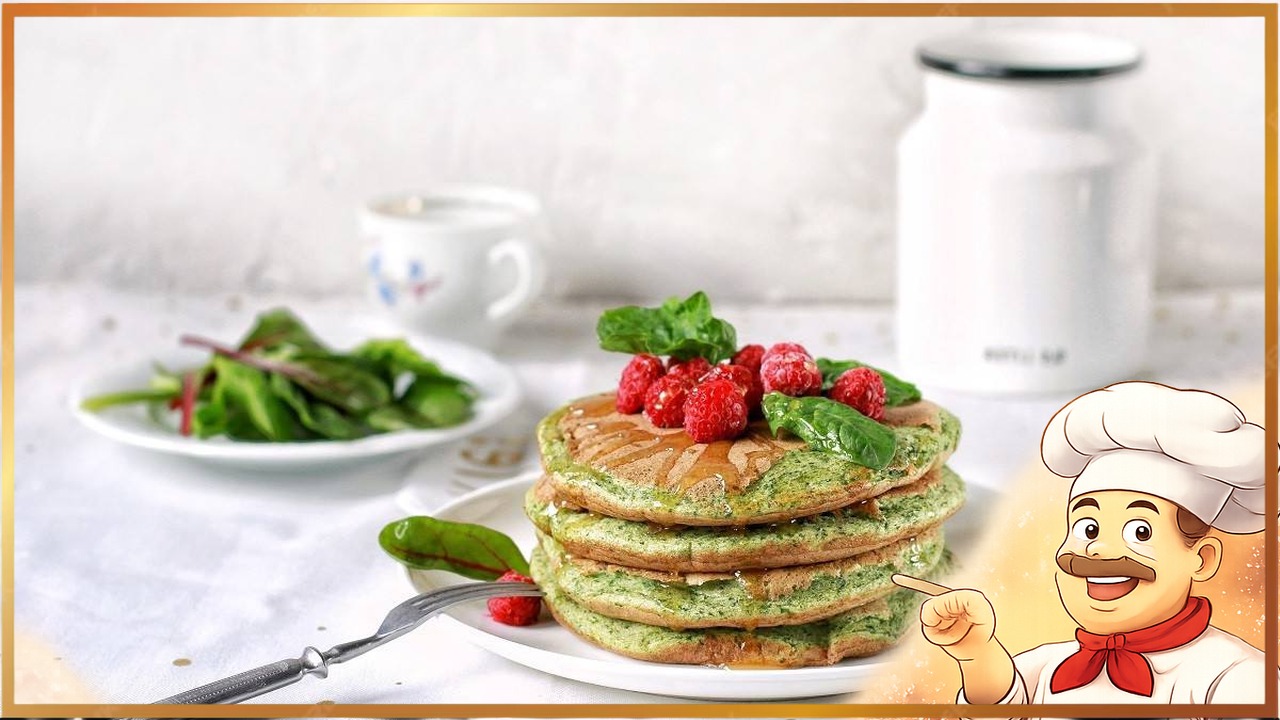 Панкейки из шпината и банана
