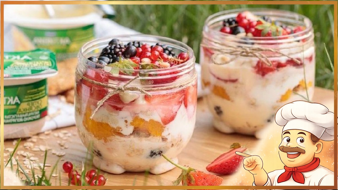 Полезный завтрак — вкусная овсянка в банке