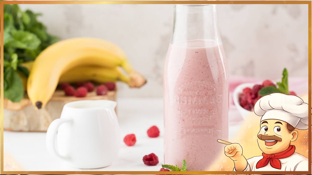 Бананово-малиновый смузи